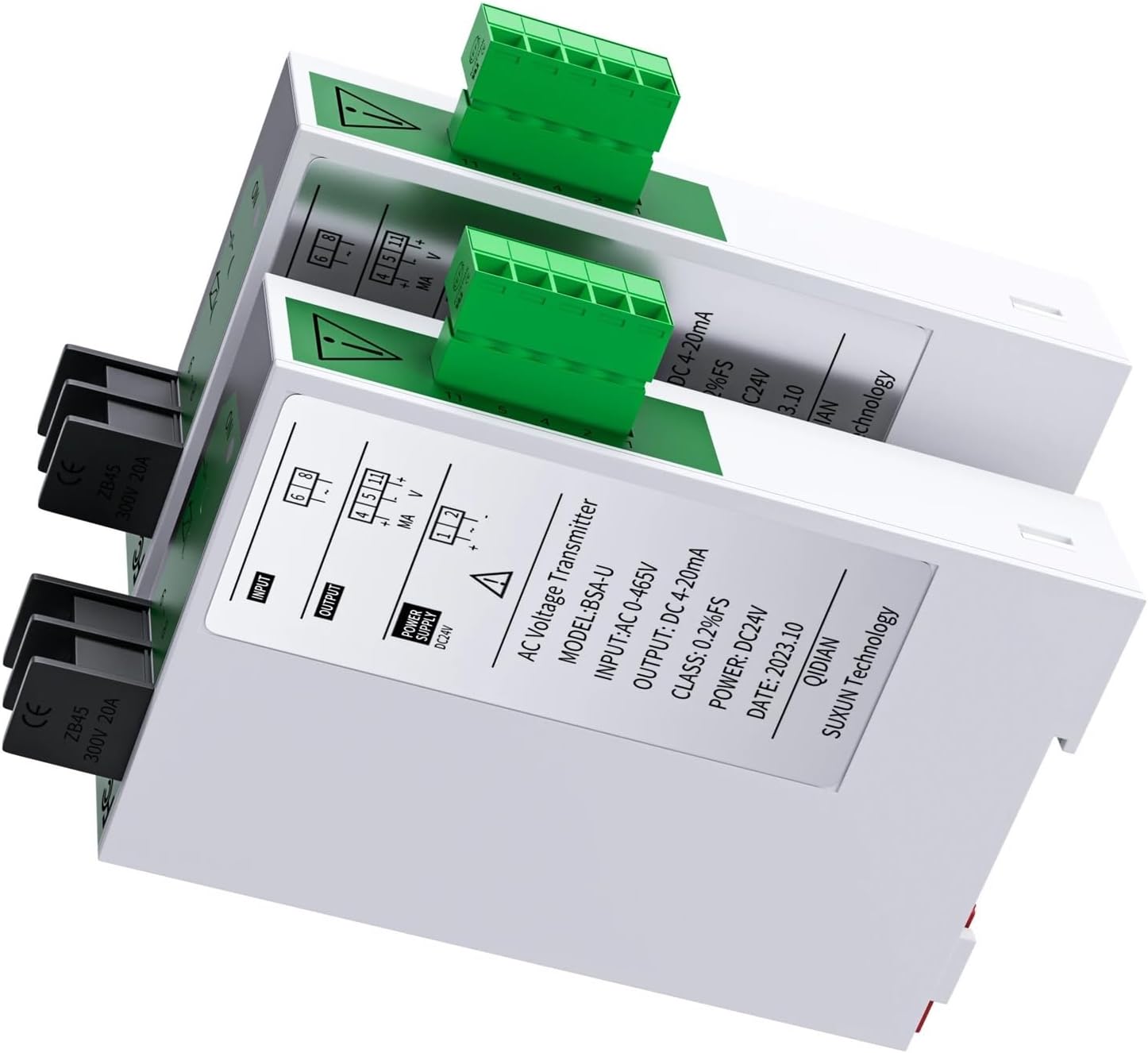1pcs Voltage Transmitter 0-1000V 0-500V 0-200V 0-100V to 4-20mA 0-10V 0-5V RS485 AC Voltage Transducer DC24V AC Voltage Sensor DC24V(Output 1-5V,Input AC 0-200V)