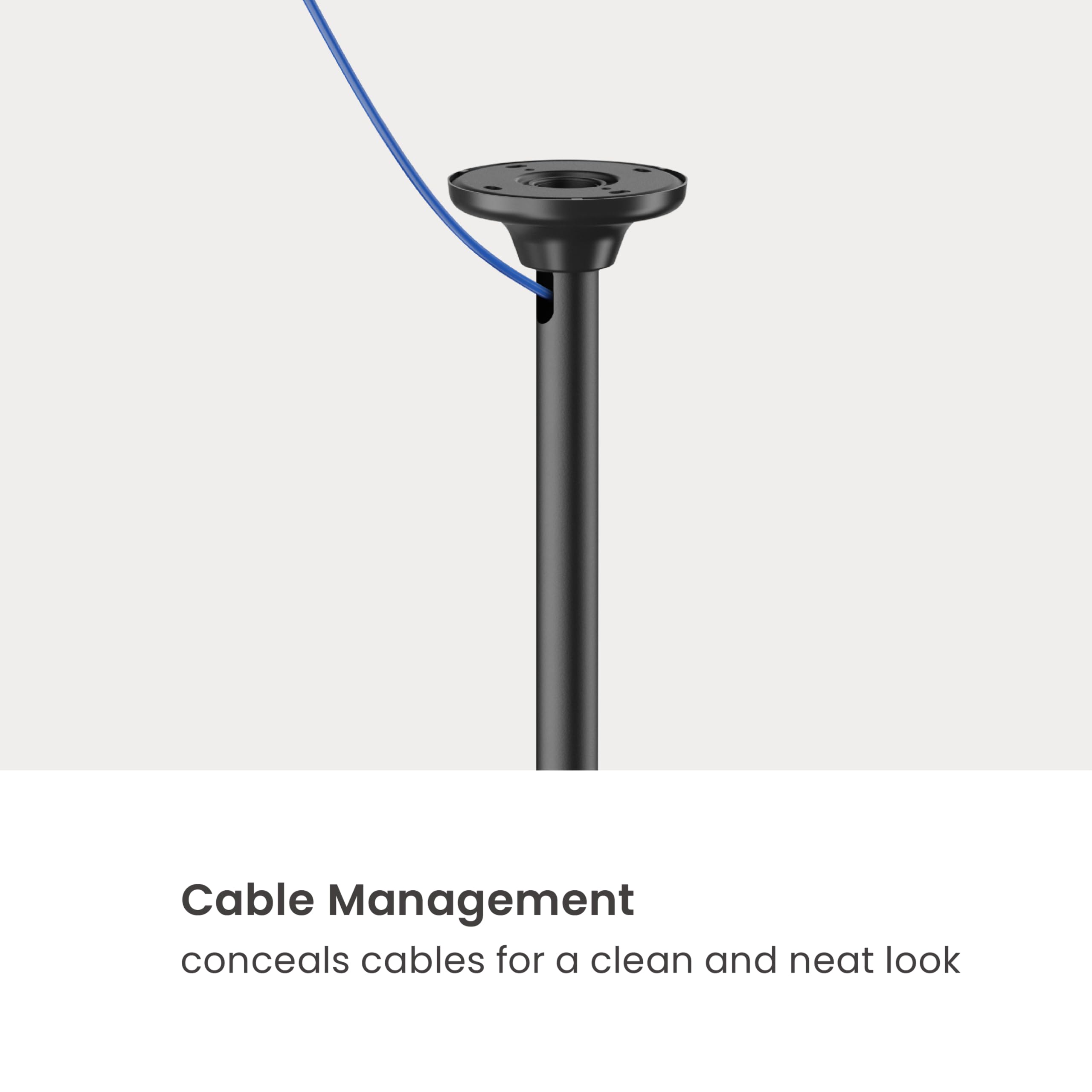 Mount Plus CB-D600 2x1 - Supporto a soffitto per menu a doppio schermo, per TV da 37" a 60", palo regolabile in altezza, peso massimo 39,9 kg per schermo, modelli VESA fino a 600 x 400, girevole a 360