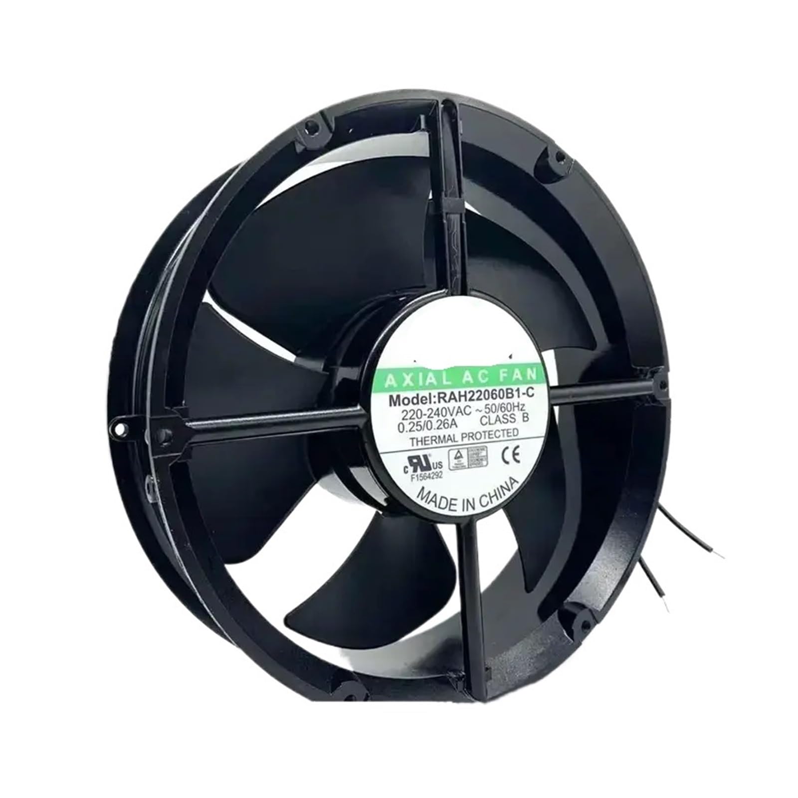 YMUGUEGH RAH2260B1-C AC 220V 0.25A 200x200x60mm 2-Wire Server Cooling Fan