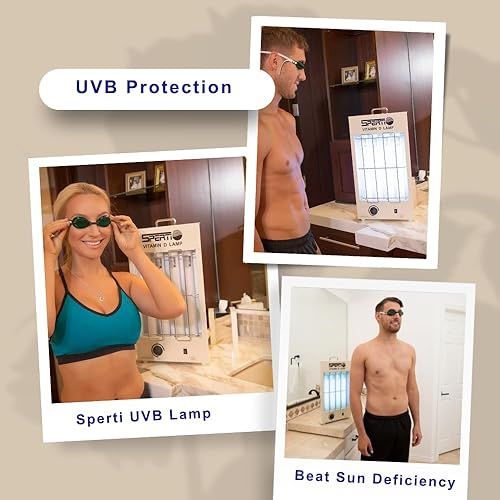 Miniatura 7 de UV Eye Protection Goggles for The Fiji Sun Tanning Lamp and Red Light Therapy, FDA Registered, Clear Unobstructed Vision