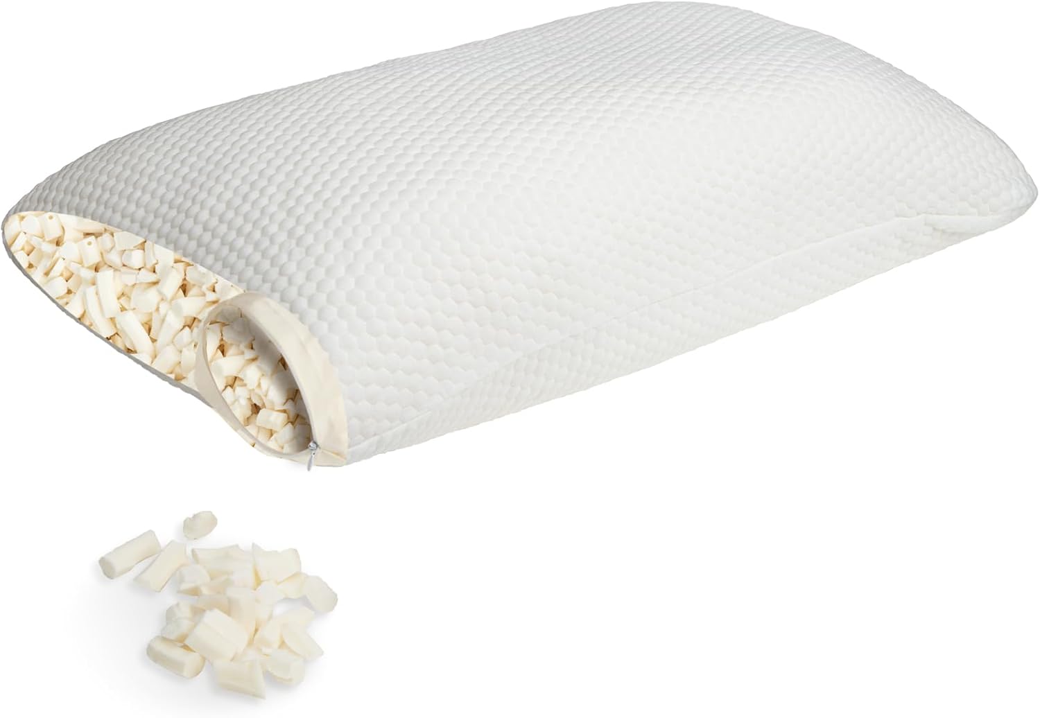 Talatex Talalay 100% Natural Premium Adjustable Latex Pillow, Cross Cut Latex Pillow Helps Relieve Pressure, Perfect Package Best Gift with Removable Tencel Cover (HexaBoost Latex, Queen(27"×16")) Queen(27"×16") HexaBoost Latex