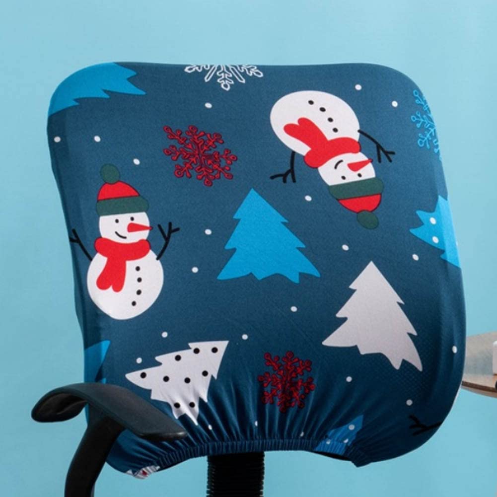 Housses De Chaises De Noël - Lot De 6, Bleu, Polyester Velouté, Pour Salle à Manger Ou Restaurant