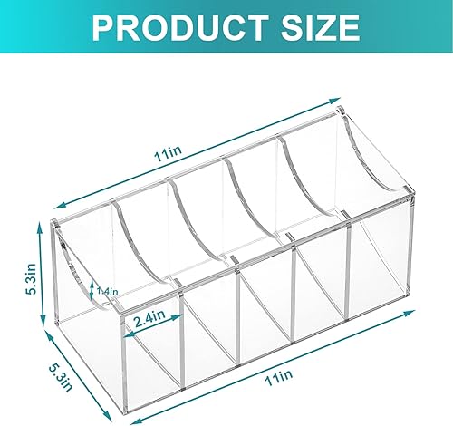 Miniatura 3 de YEMMEN Organizador de cinturón para armario, paquete de 2 soportes de almacenamiento de cinturón acrílico para el hogar, viene con cubierta