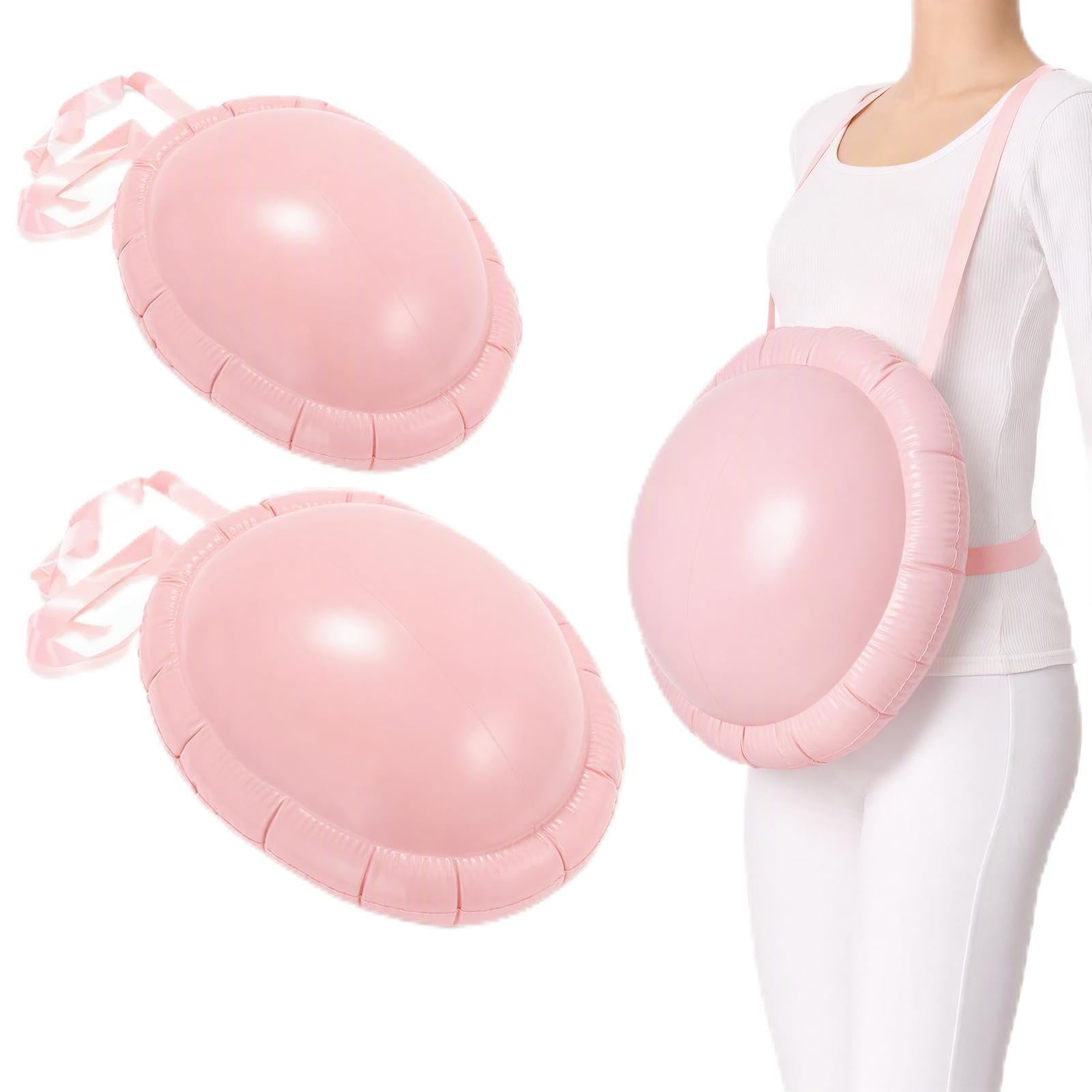 Alipis Fake Pregnancy Belly Inflatable Costume Prop 2pcs for Adult Party