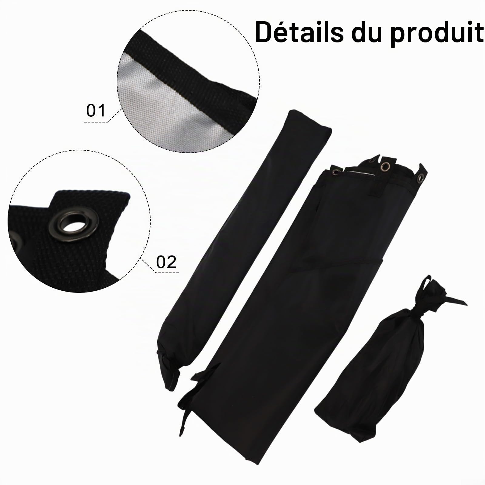 Auvent de voiture, protection solaire pour camping-cars, pare-soleil universel imperméable, voile solaire pour camping en plein air, SUV, camion, camionnette, camping-car, remorque, 300 x 200 cm