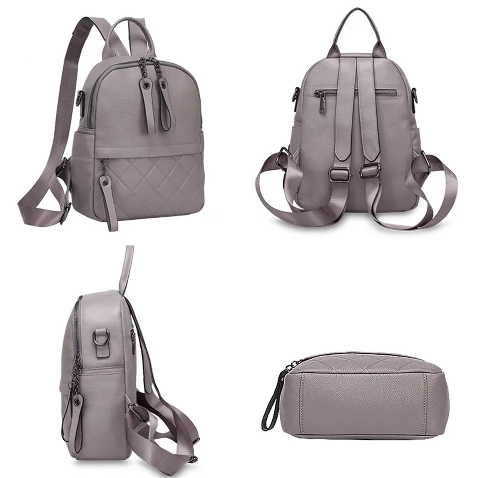 Zaino da viaggio casual for ragazze, for le vacanze, nero, quotidiano per viaggi, shopping e scuola(White)
