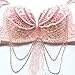 ROYAL SMEELA Belly Dance Costume for Women Tribal Belly Dance Bra and Belt Sexy Professional Dancing Suit Carnival Bra Belt Pink