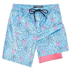 Blue Palm Tree Flamingo