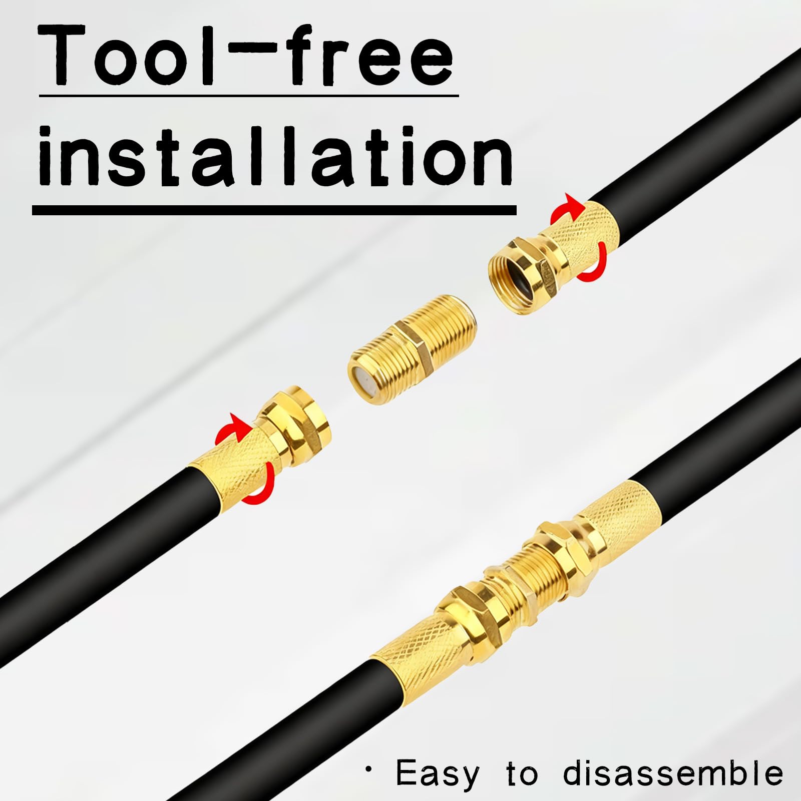 Fiche F Coaxial Raccord F Coudé, Adaptateur Câble Satellite, Adaptateur Cable Coaxial, Cable Antenne TV Raccord Prise, 7 Têtes De Câble F81 Et 14 Connecteurs RG6F
