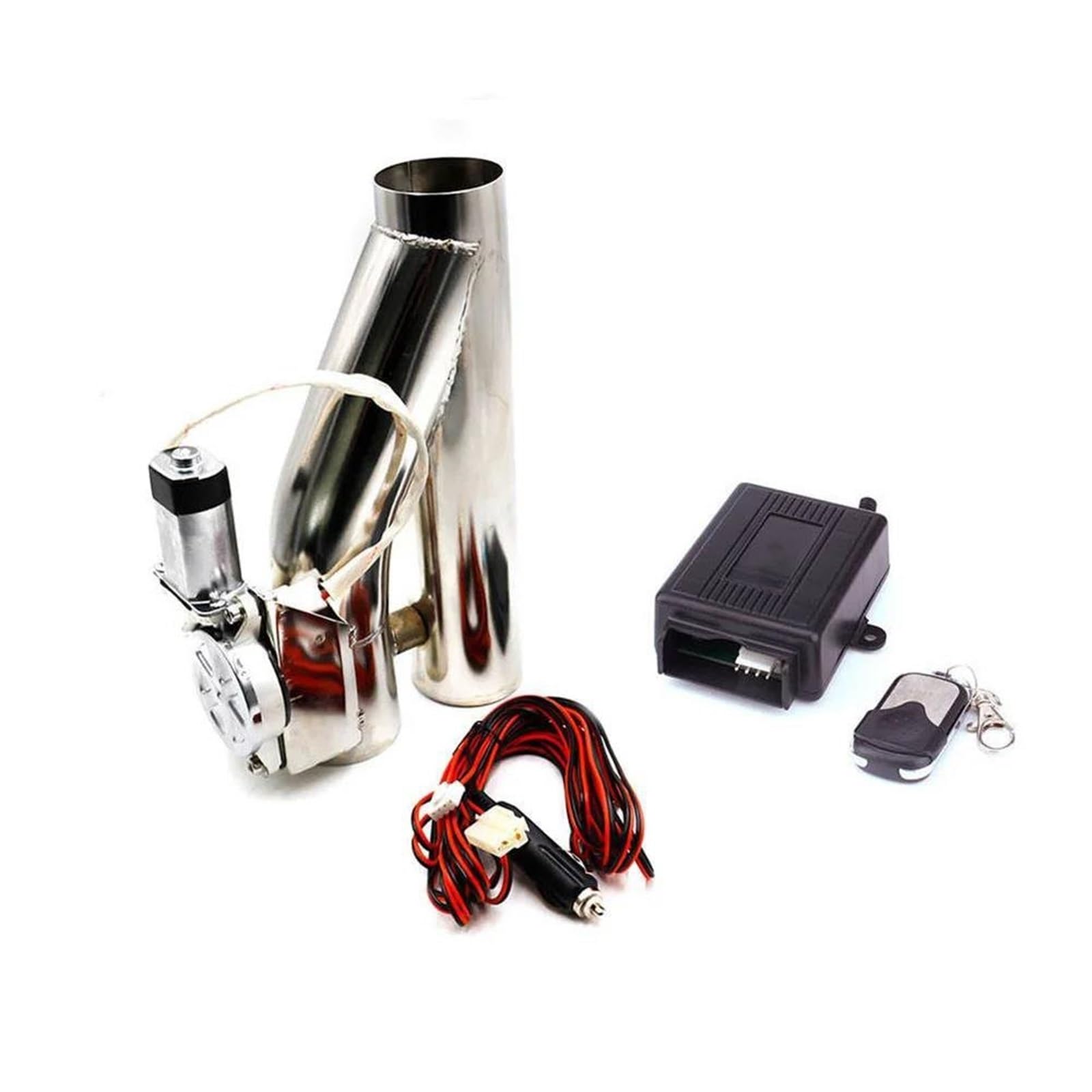 Tubo de escape eléctrico de 3 pulgadas con control por cable para cambiar el sonido del coche 7