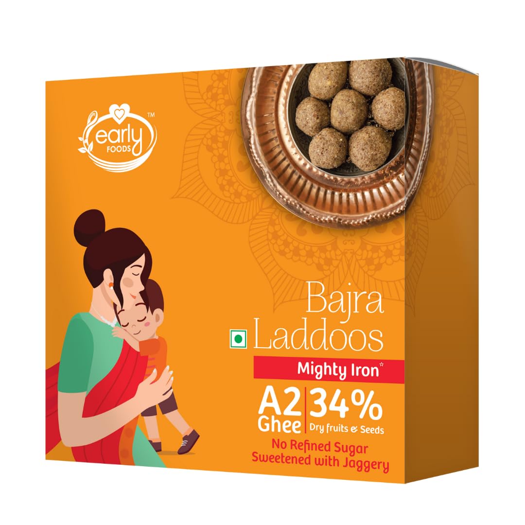 Early Foods - Bajra Laddoo 250 gms | Mighty Iron | Sugar Free Laddu | A2 Ghee Laddoos | Laddoos for Kids (B0C2C1BKXM) Amazon Price History, Amazon Price Tracker