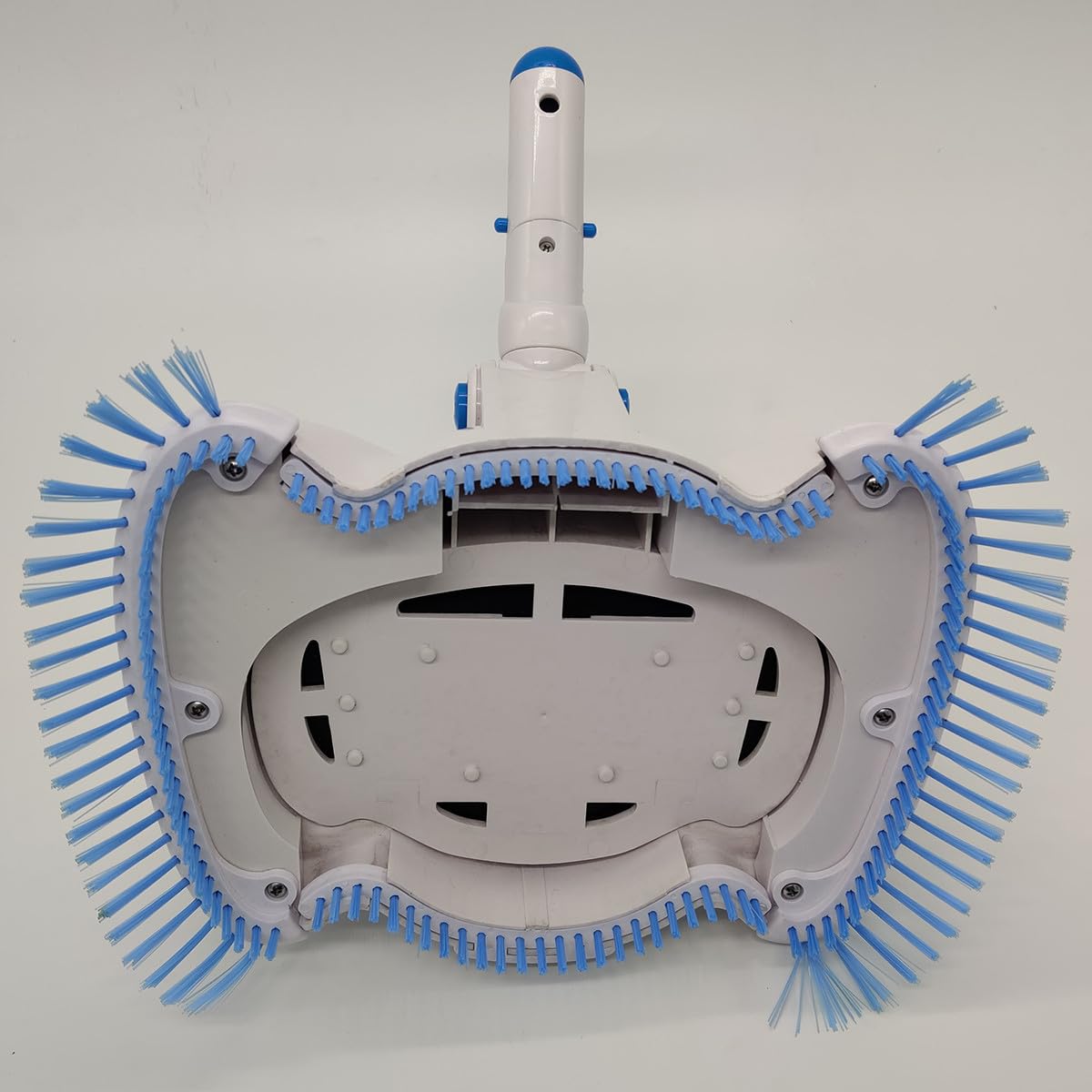 TOYANDONA Cabezal de Aspiradora para Piscina Cepillo de Cerdas Anguladas Tapa Transparente y Diseño Duradero para Limpieza de Paredes y Esquinas en Piscinas de Vinilo Enterradas y Elevadas