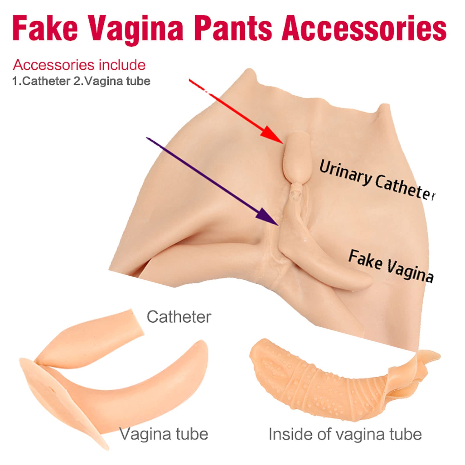 FSYH Crossdresser-Silikon-FäLschungs-Vagina-HöSchen Versteckte Gaff-Boxershorts Camel Toe Control Tanga füR Transgender-Transen
