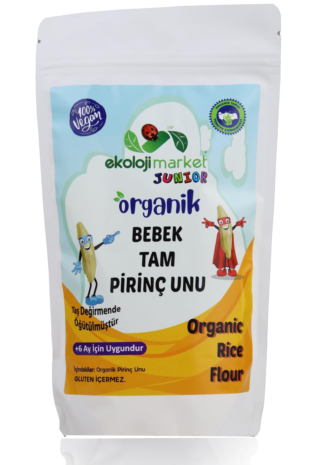 Ekoloji Market Organik Bebek Glutensiz Tam Pirinç Unu