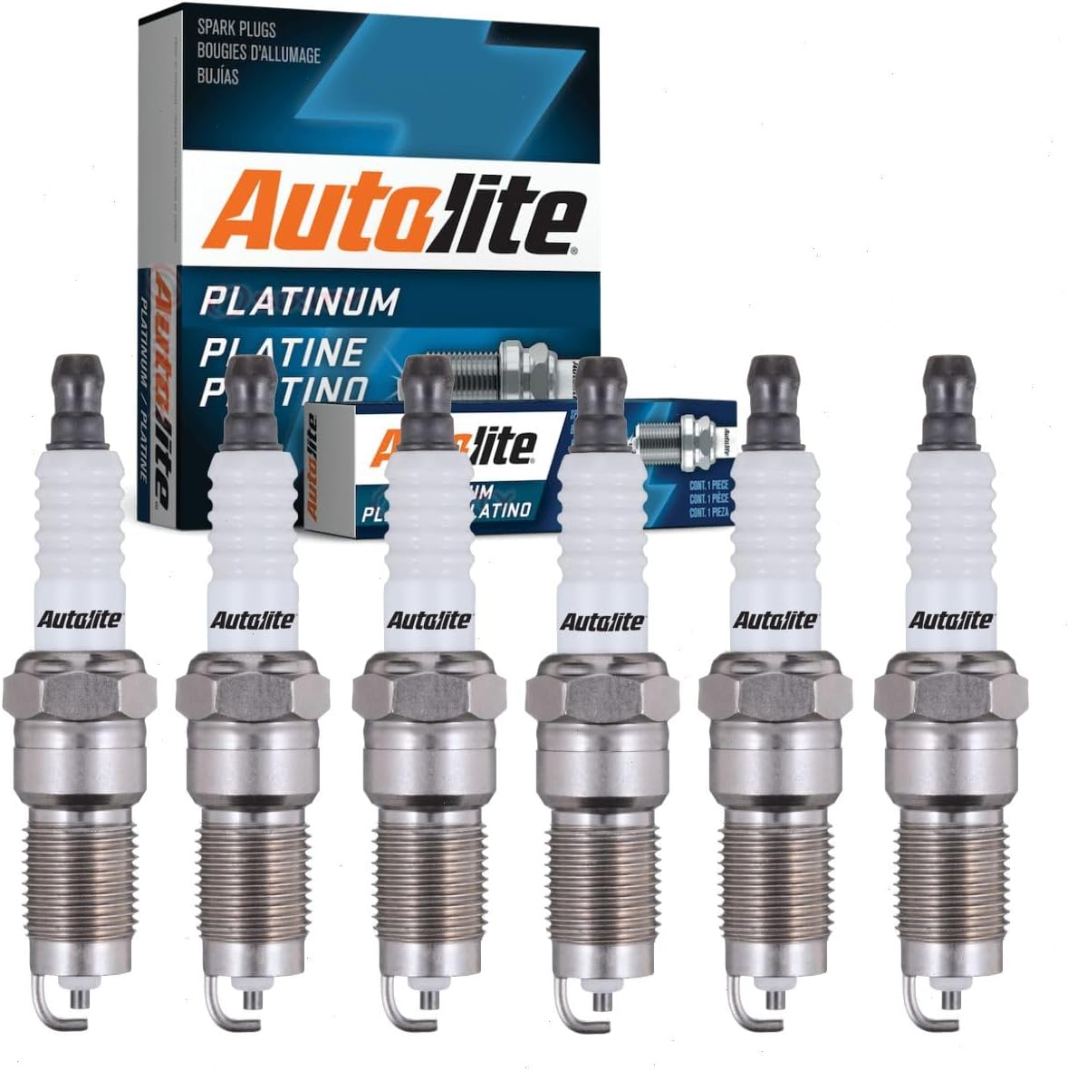 6 pc Autolite Platinum Spark Plugs compatible with Ford F-150 4.2L V6 1998-2008