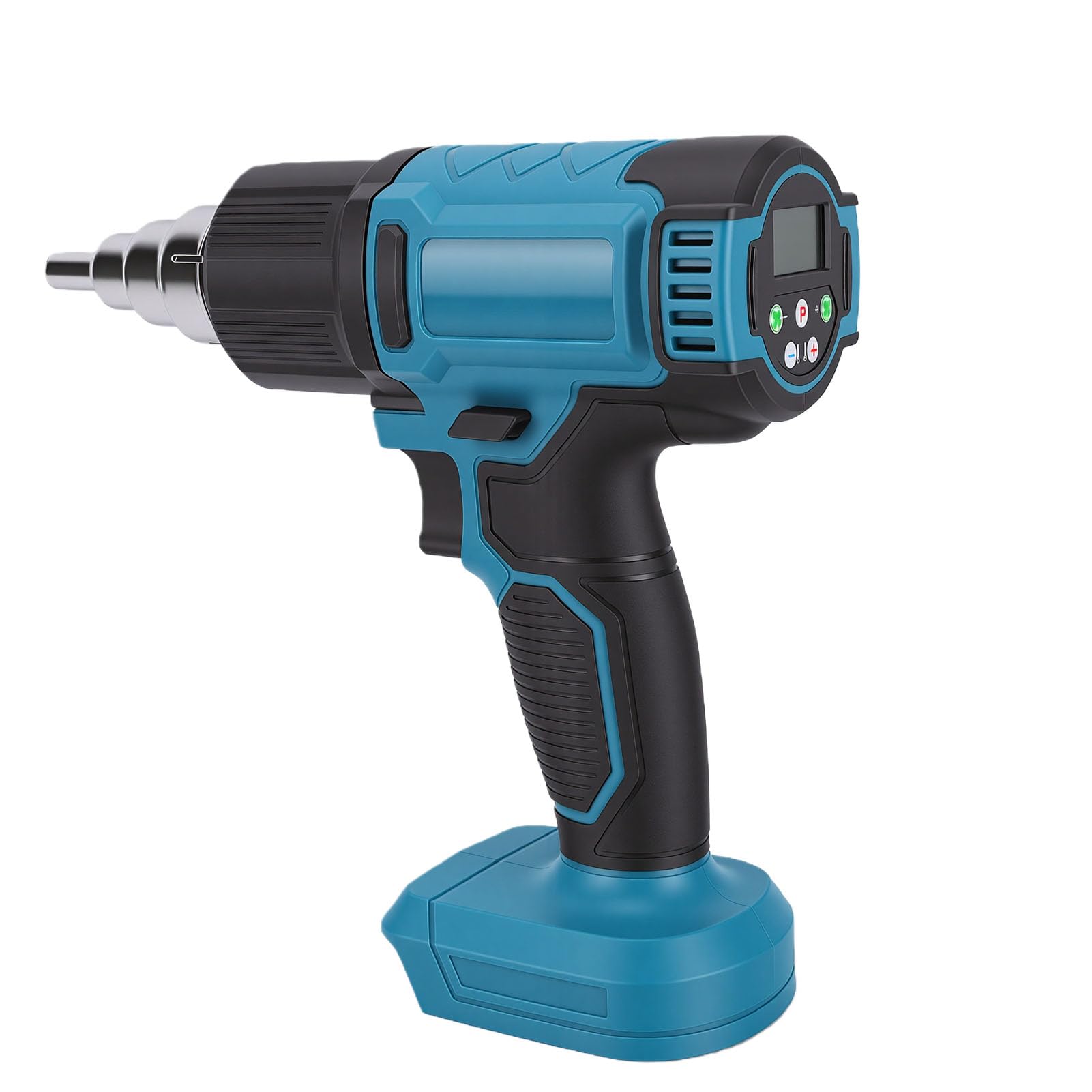 Sxhlseller Pistola Termica Senza Fili per Batteria da 18 V, Strumento Ad Aria Calda Portatile con Display LCD, Impostazioni di Temperatura e Flusso d'Aria Regolabili, Include Tre Ugelli
