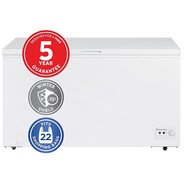 Buy Russell Hobbs RHCF418 Large White 418L Chest Freezer with 5 Year