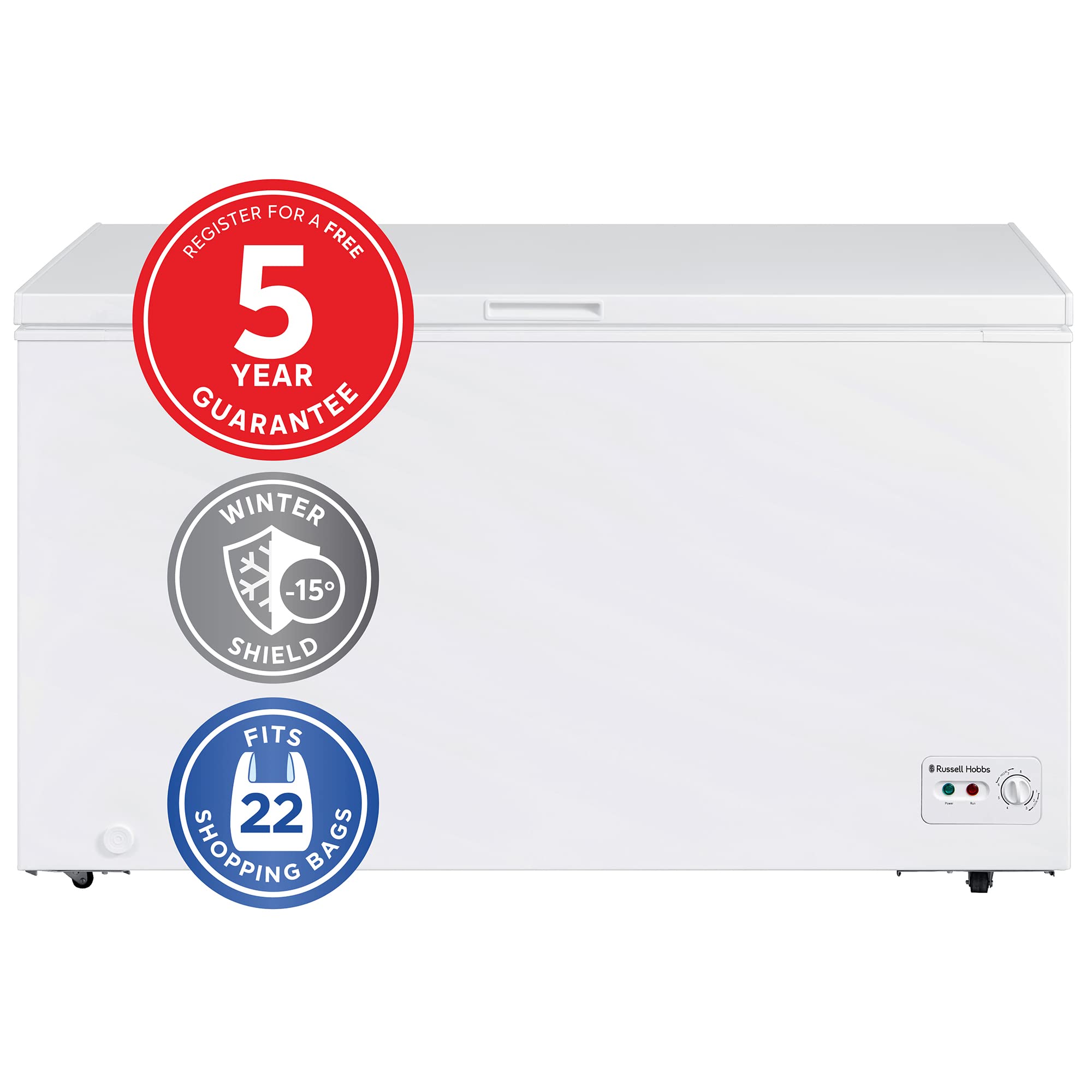 Buy Russell Hobbs RHCF418 Large White 418L Chest Freezer with 5 Year