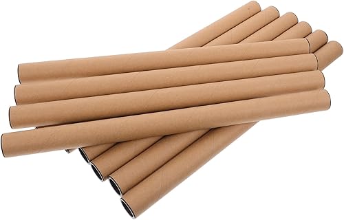 Paquete de 10 tubos de correo de papel kraft de 1.5 x 12 tubos de cartón para almacenamiento de envío, soporte de tubo de póster, material de papel