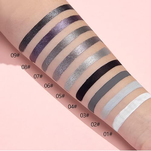 Miniatura 8 de ONarisae Sombra de ojos con purpurina efecto de larga duración, pigmento brillante, sombra de ojos, maquillaje de ojos brillante (marrón claro)