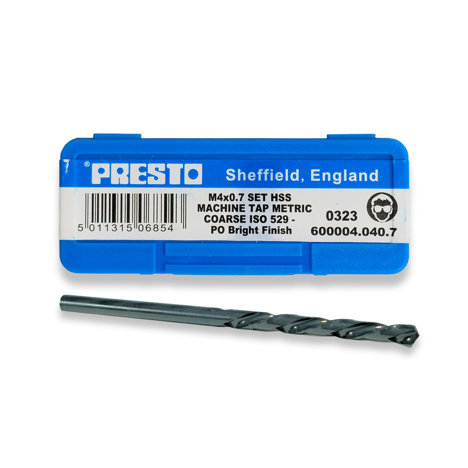 Rdgtools Presto M4 X 0.7 Hss Metric Hand Tap Set (Pack Of 3) 600004.040.7 & 3.3Mm Hss Tapping Drill From
