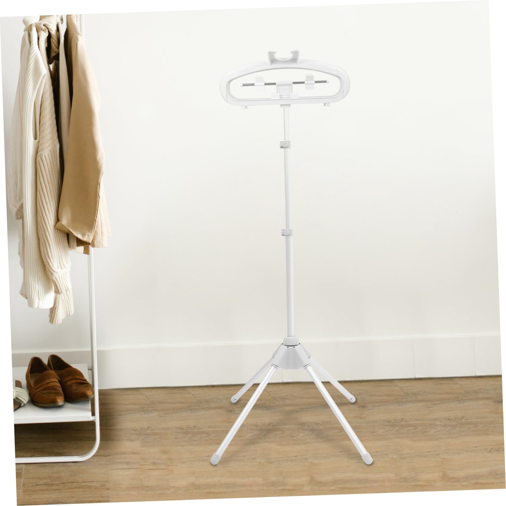 SOLUSTRE Garment Hanger Pants Clips Lightweight and Portable Clothes Drying Rack for Home and Store Use Compatible Garment Steamers Easy Assembly and Storage