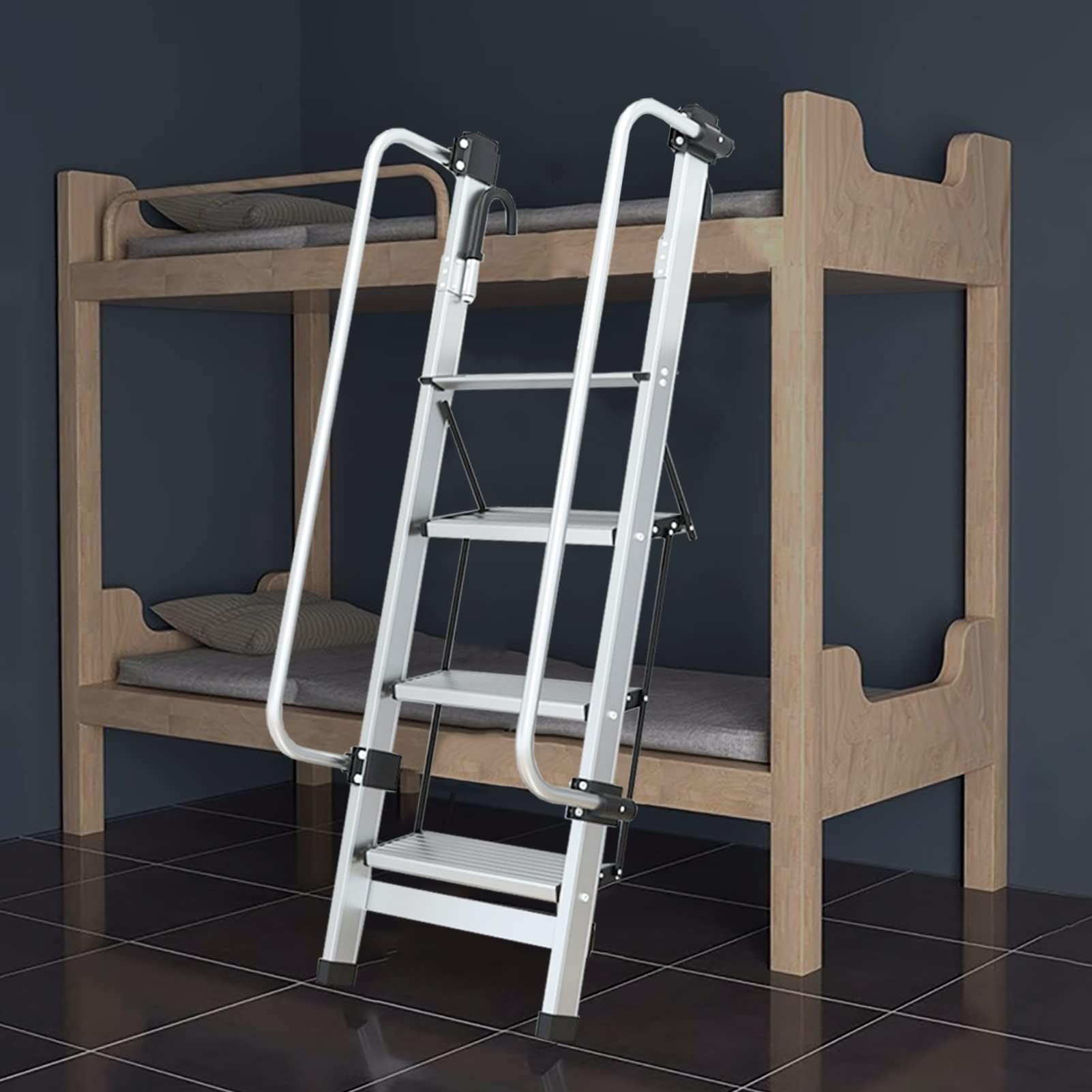 Bunk Bed Ladder 3 Step/4 Step/5 Step Bunk Bed Ladder for Heavy Duty People, Wooden