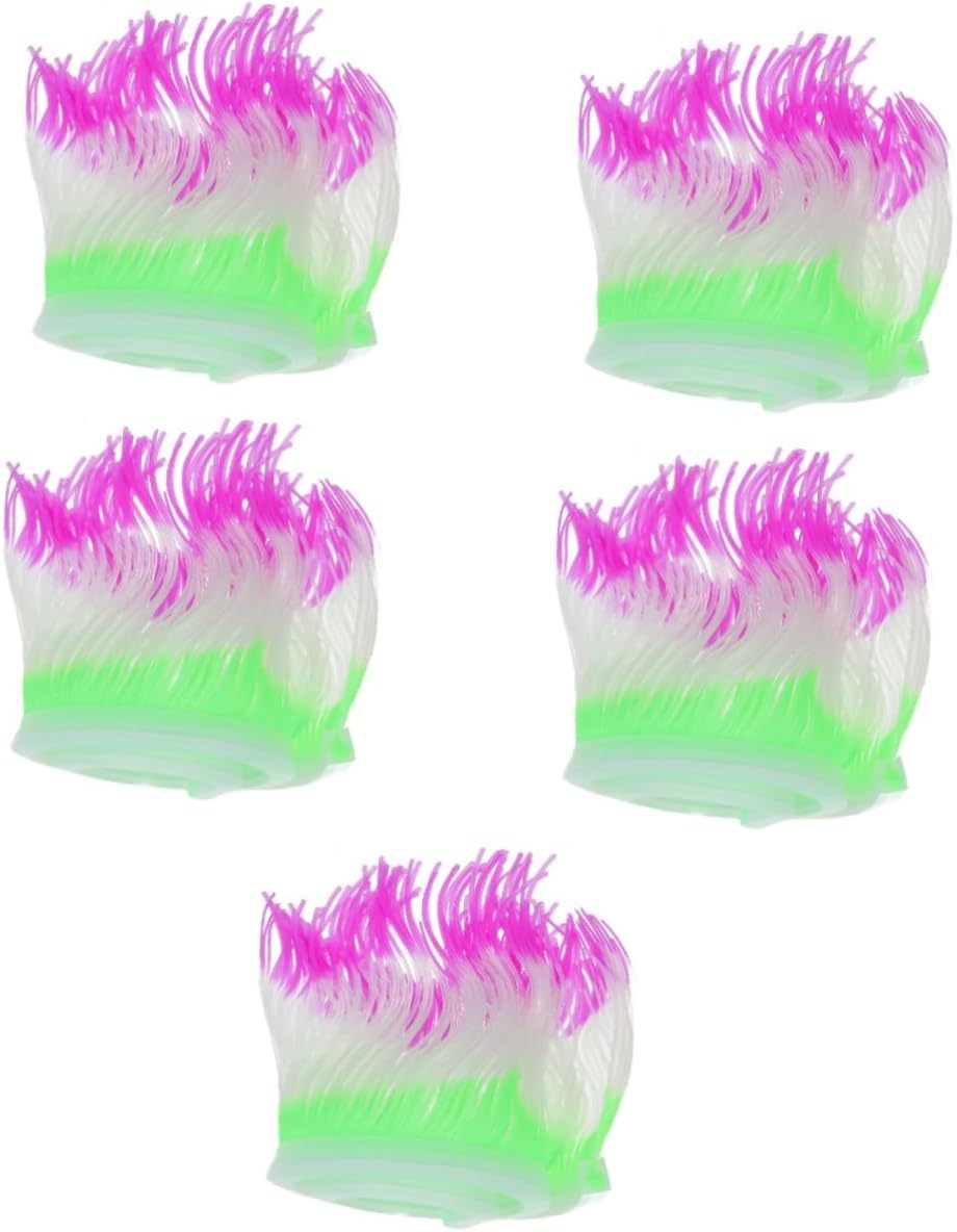 DOITOOL 5pcs Vivid Coral Figurine for Fish Tank Decor Artificial Coral Ornament Soft Aquarium Decoration Lifelike Underwater Landscape Accessory for Fish