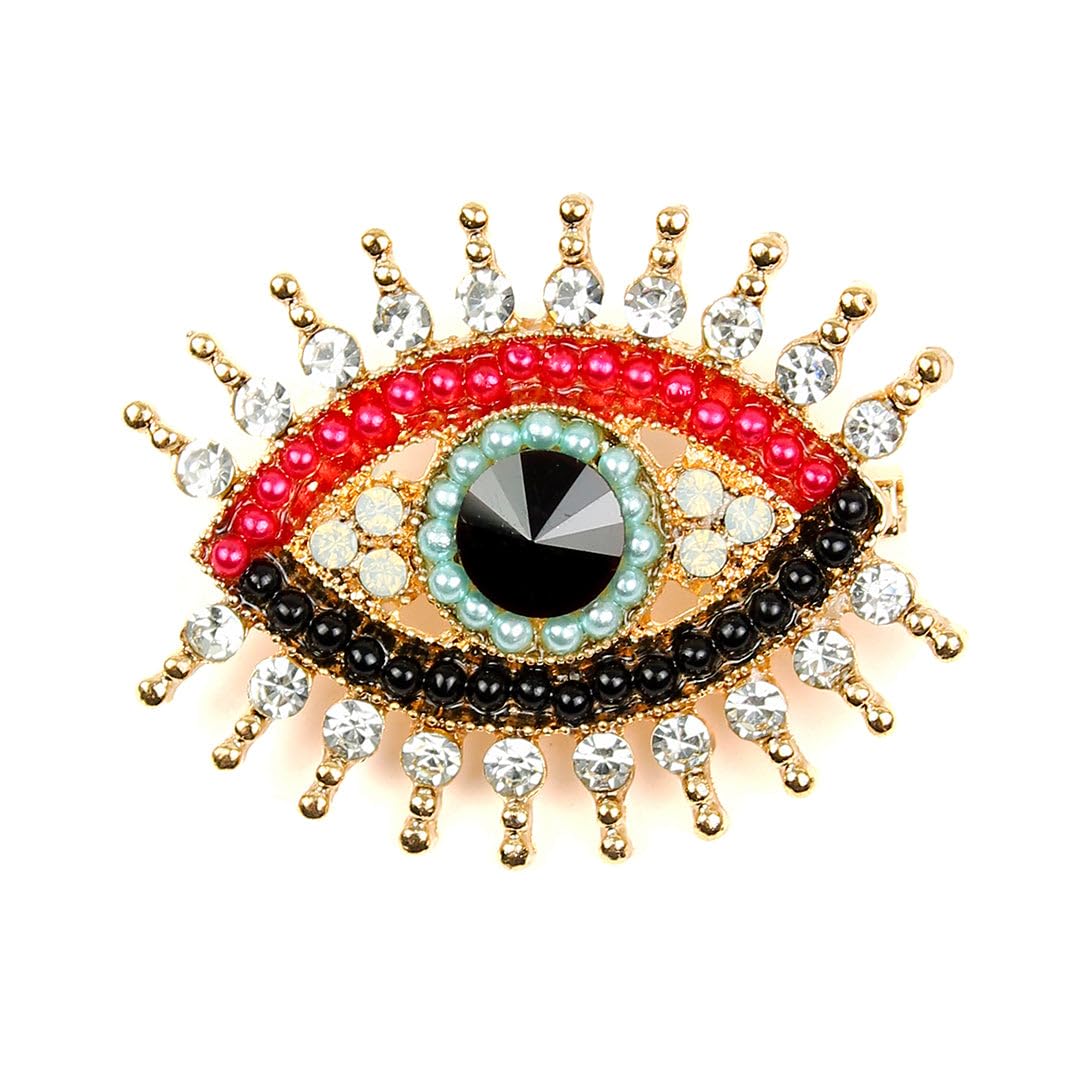 Kavove Bigg Gaze Emblem Multi Colour Brooch