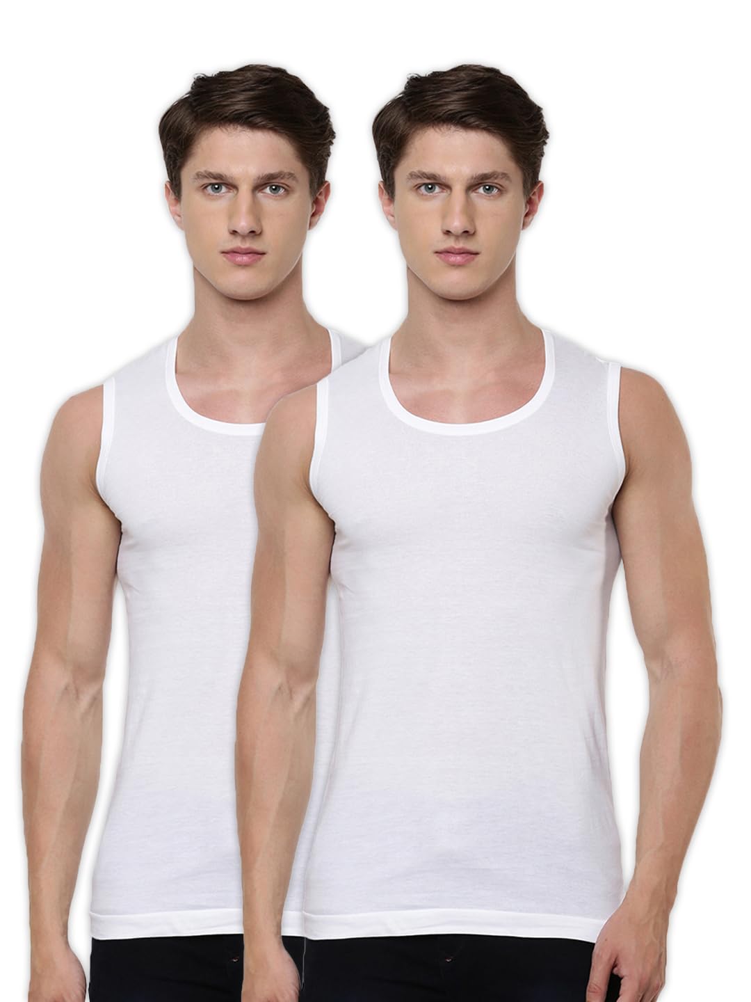 Men White Vest (2 PCs Pack)