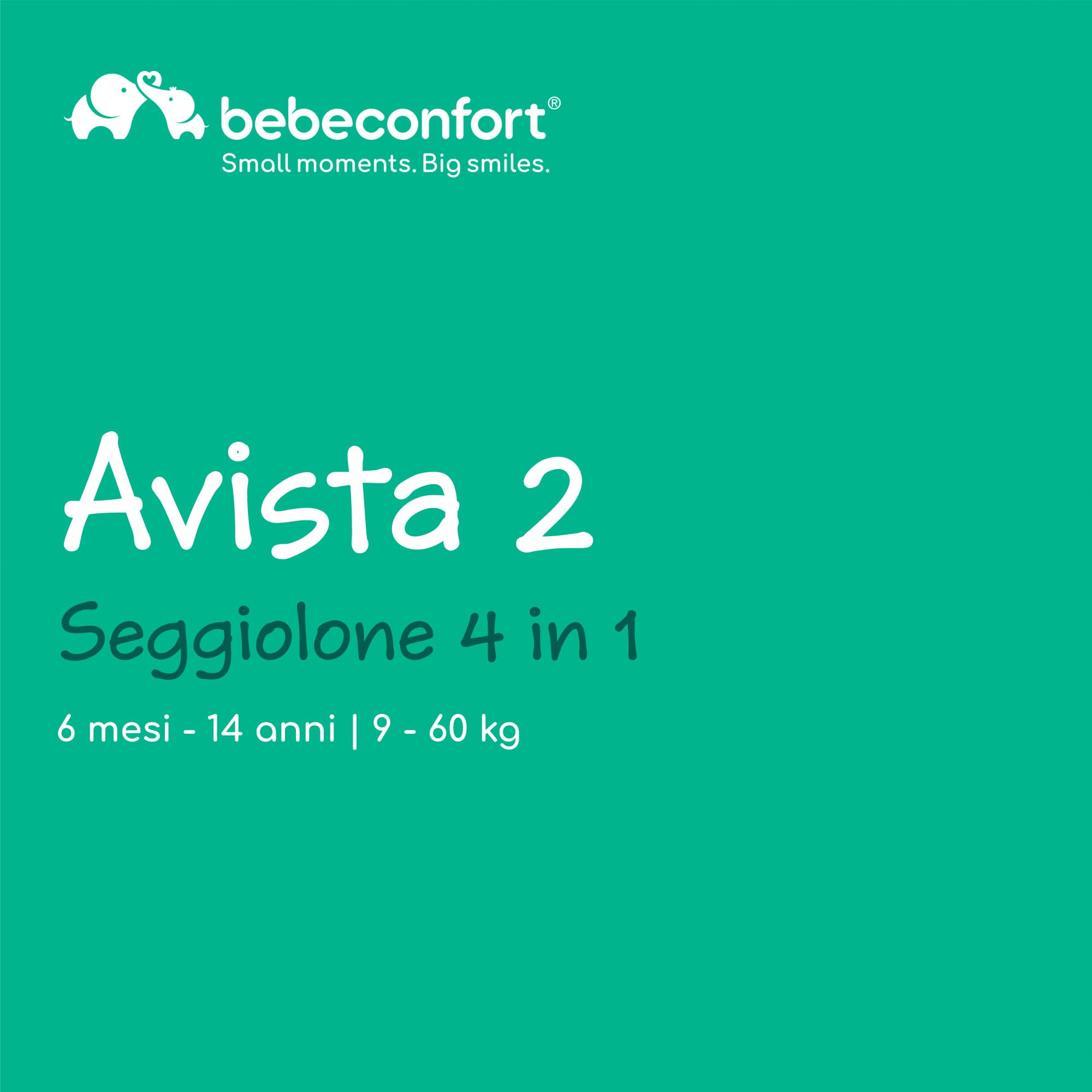 Bebeconfort Avista 2, Seggiolone Pappa 4 in 1, 6 mesi - 4 anni (60 kg), Seggiolone Evolutivo, Rialzo Sedia Bambini, Sedia e Sgabello, Seduta Imbottita, Vassoio Regolabile 3 posizioni, Tinted Grey