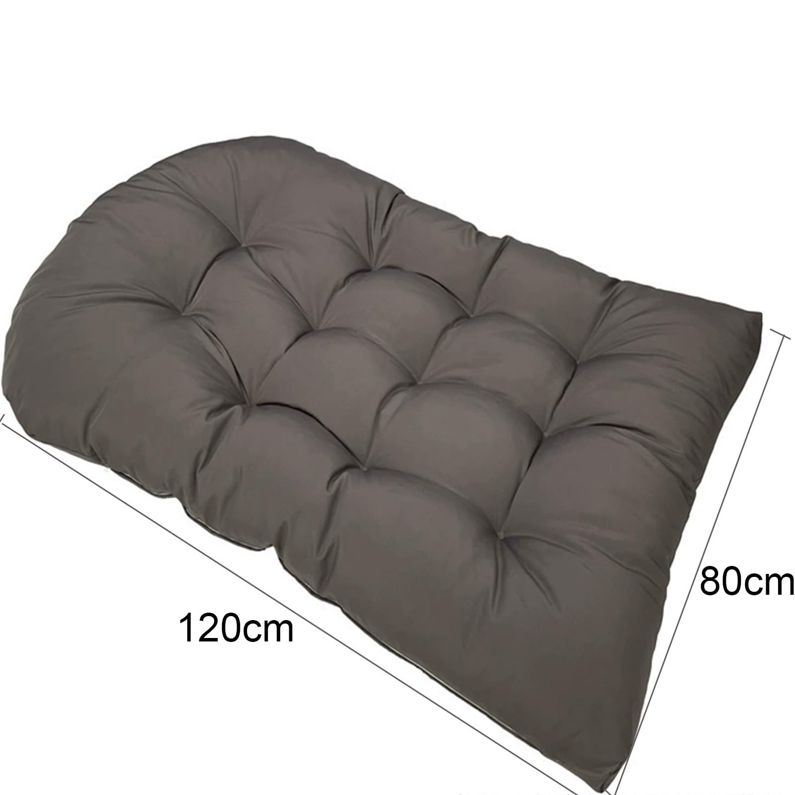 Coussin de chaise pour panier suspendu, imperméable et doux, pour intérieur et extérieur, confortable et respirant - Pour jardin, terrasse, maison (gris foncé, 80 x 120 cm)