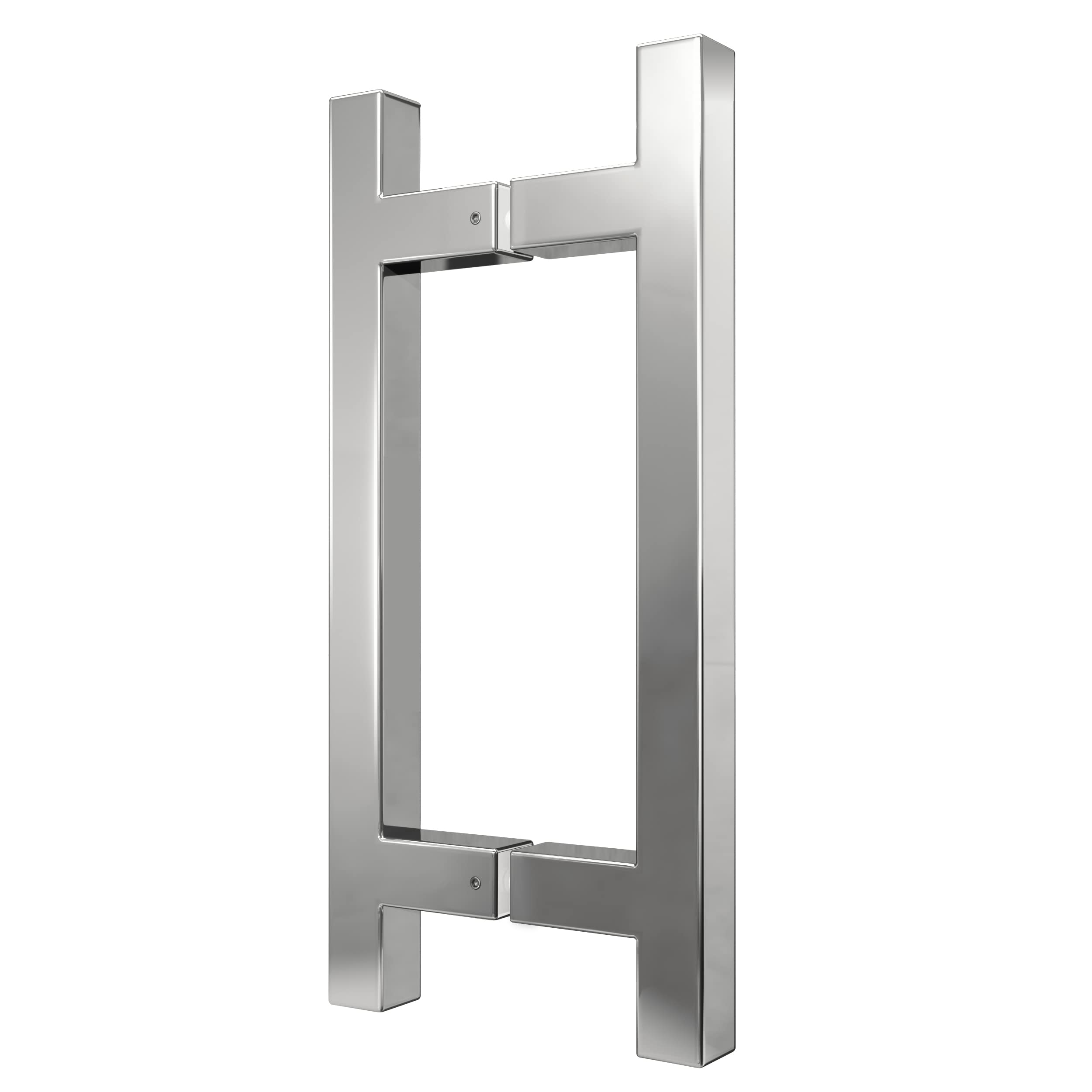 Poignée de porte de douche double face en acier inoxydable 304 fini poli brillant