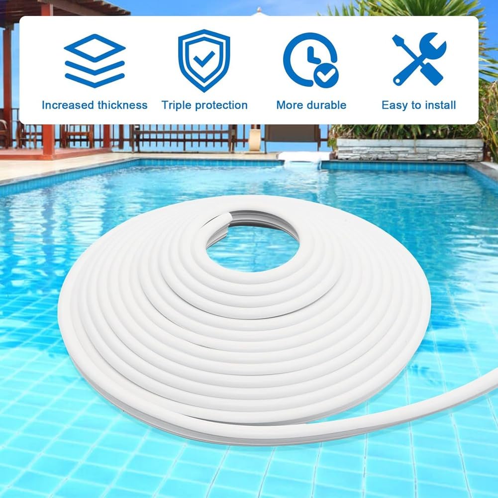 36,6 M Liner Lock Piscina empotrable, cuña de perlas, rodillo de bloqueo de pavimento, juego de parches para piscinas elevadas