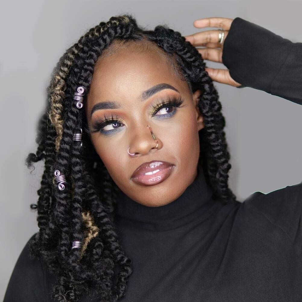 Passion Twist Hair 12Inch 7packs Natural Black Water Wave Crochet