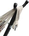 Amazon Basics Double 2 Person Heavy Duty Hammock with Space Saving Steel Stand and Carrying Case, 470lb Capacity, Multicolor, 118 x 46.1 x 39.4 inches