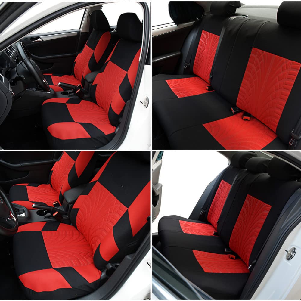 Autositzbezüge Universal-Set für Renault Clio Duster Clio 4 Espace Seat Leon Ibiza Mitsubishi Lancer X Pajero Outlander Lancer Subaru Forester Seat Protector/grau