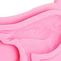 Vista 8 de Moldes de silicona para pájaros, molde de fondant de gorrión, moldes de chocolate para hornear para decoración de pasteles, decoración de cupcakes