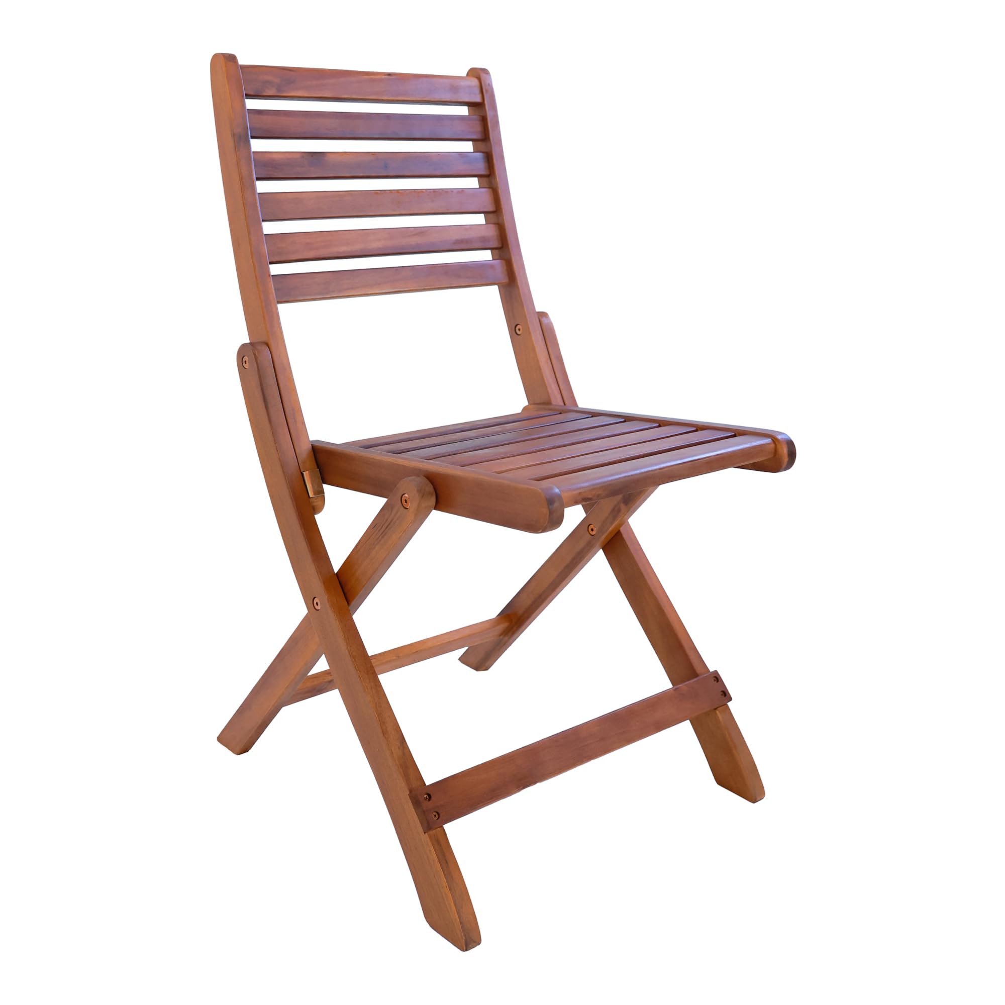 [en.casa] Set da Pranzo per Esterno in Legno di Acacia Oliato Tavolo con Piano Quadrato Ribaltabile e 4 Sedie Pieghevoli Mobili da Giardino Salvaspazio