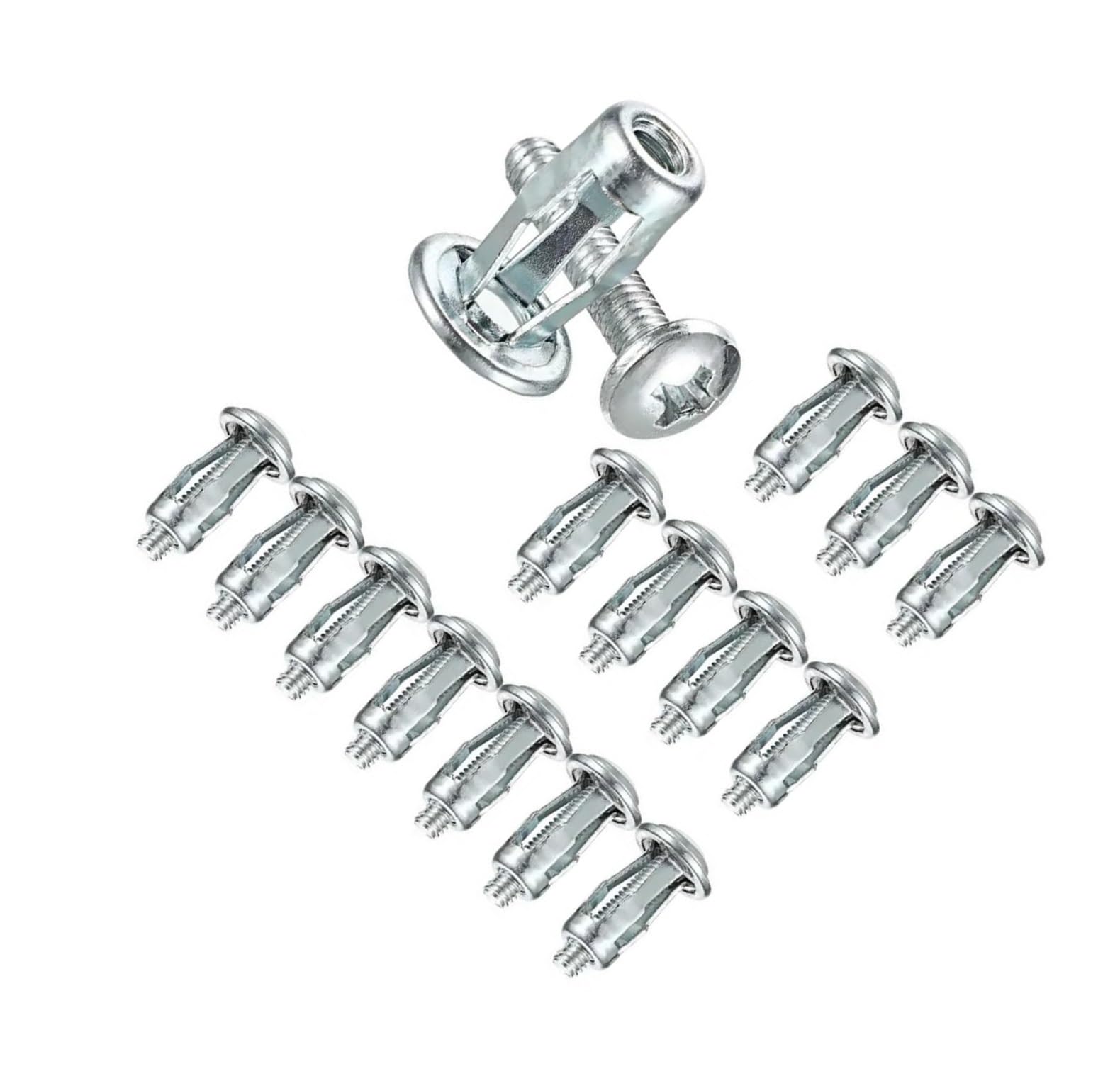 Nakrętki śrubowe płatkowe — kołki rozporowe ze stali ocynkowanej do montażu kurtyny, rozmiary M4 M5 M6(50pcs-m6)