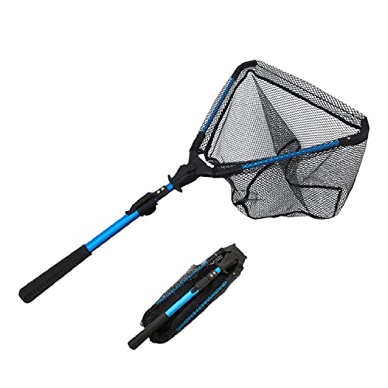Filet de pêche, Manche télescopique Pliable et Pliable, Filet en Nylon Durable pour Une pêche ou Une Remise à l'eau en Toute sécurité - 92 cm