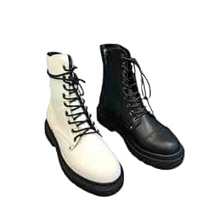 極美品 CAMPER サイドジップ フラット ショート ブーツ 黒 革 38 紐 kujaku - Side Zip Heel Boots
