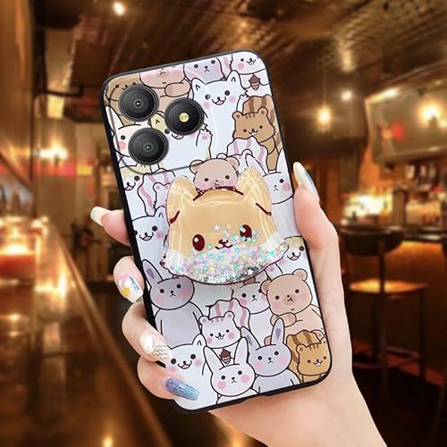 Phone Case Compatible with Blackview Wave 9C, Kickstand Phone Lens Protection TPU Glitter Simplicity Waterproof Anti-knock Quick