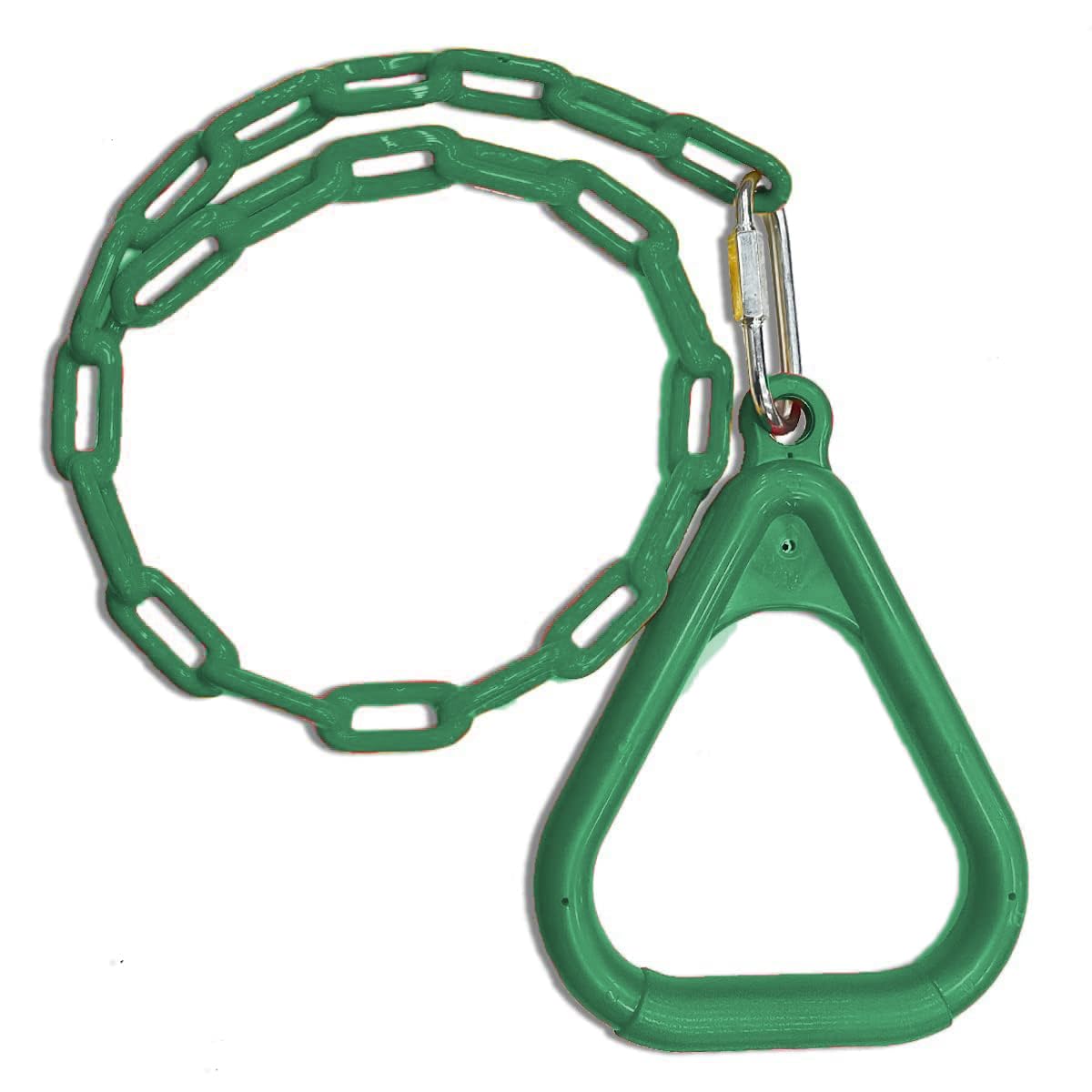 REZNOR Gym Trapeze Ring with Chain Set for Kids/Adults Sports Outdoor & Indoor Gym Swing, Green (Green)