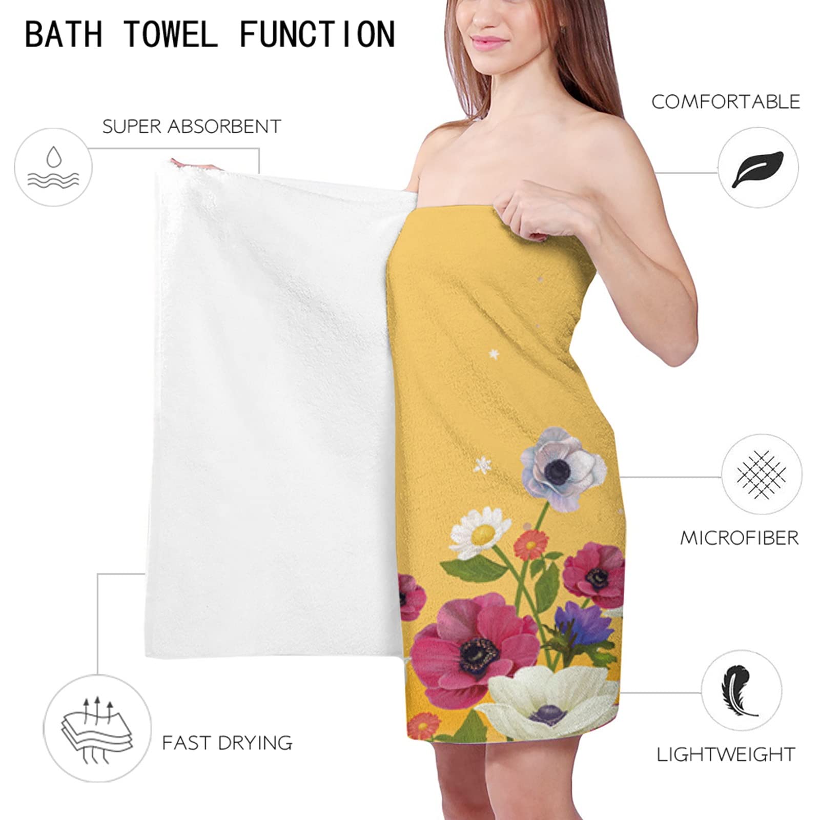 Toalla De Playa Toalla De Microfibra De Secado Rápido Manta De Playa para Adultos Al Aire Libre/D/70 * 140 Cm