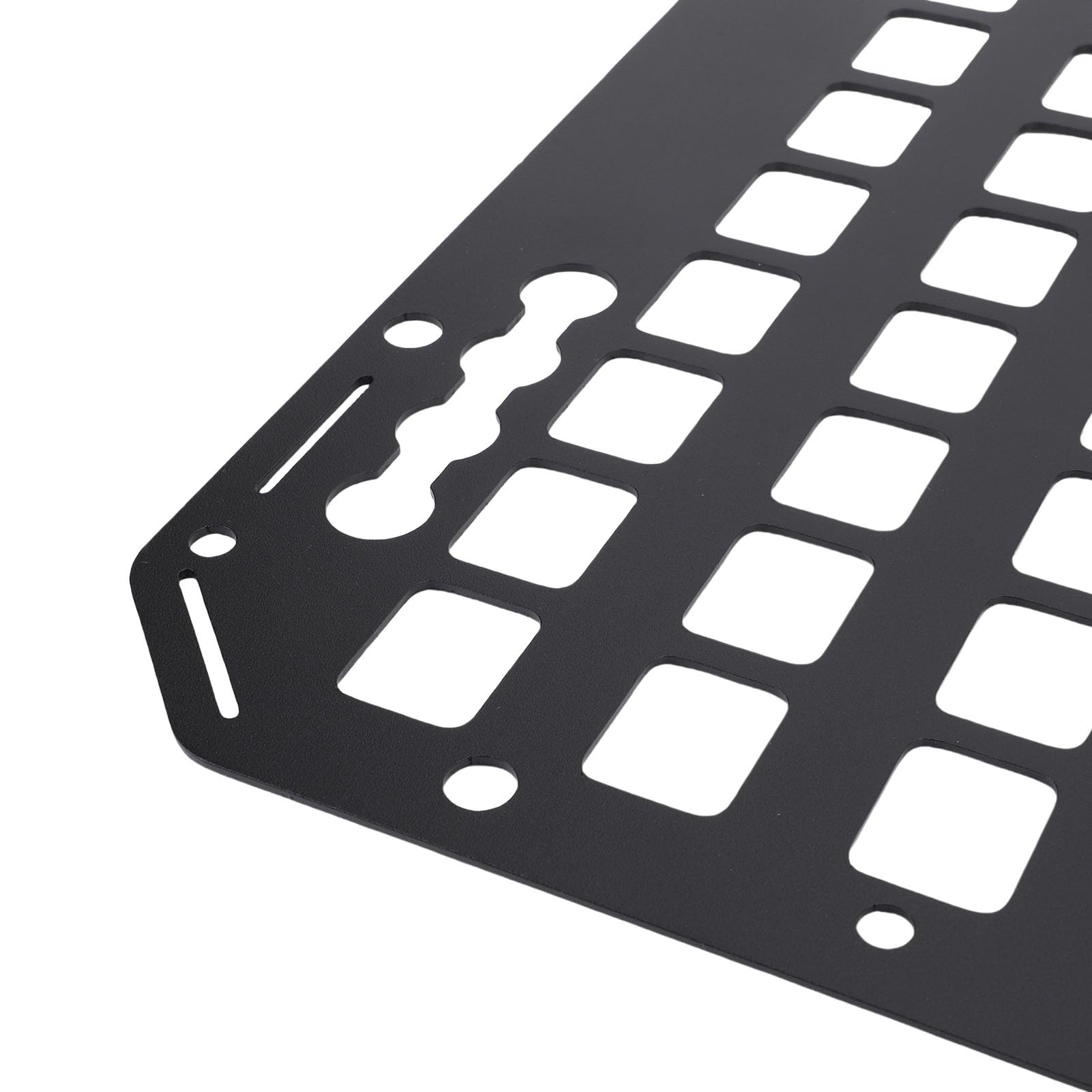 Panel Molle de Camión Panel de Carga Organizador de Estanterías de Aluminio de Servicio Pesado con Múltiples Agujeros para Las Pistas L Se Adapta a SUVS Pickup Camionetas