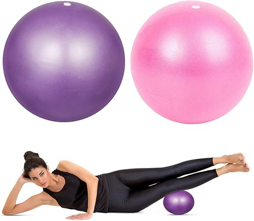 Miniatura 1 de Doryum 2 mini pelotas de ejercicio de 9 pulgadas9.1 in, pelota de yoga suave, pelota de entrenamiento en casa, anti estallido y antideslizante, con