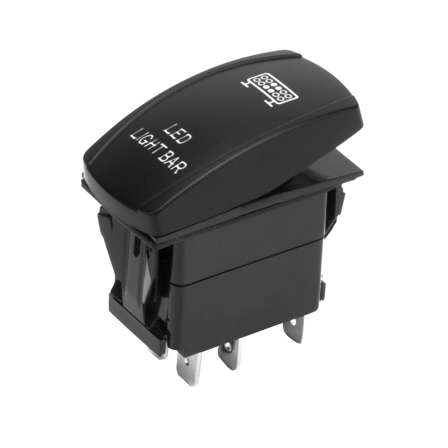 Interrupteur à bascule PL-SW70W commande électrique de tableau de bord noir - 6