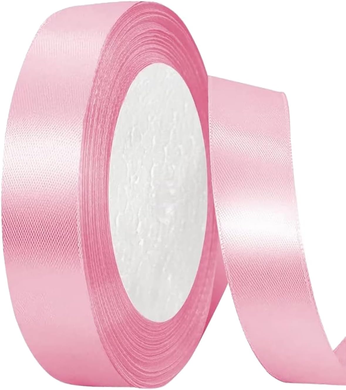 Satin Ribbon 25 mm x 22 m Satin Ribbon, Gift Ribbon for DIY, Bouquet, Sewing Projects, Bows, Birthday and Wedding Decorations(Pink)