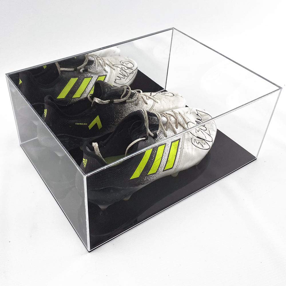Puffin Plastics Transparent Football Boot Display Case (Double) - With Mirror Back